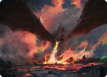 Image of Smaug, the Great Calamity Art Card (ASHOB-017) - Art Series: The Hobbit