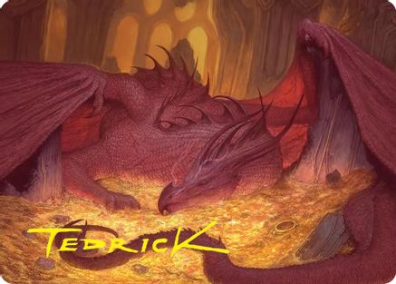 Image of Smaug the Magnificent Art Card (Gold-Stamped Signature) (ASHOB-043) - Art Series: The Hobbit