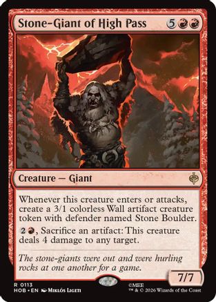 Image of Stone-Giant of High Pass (HOB-113) - The Hobbit Foil