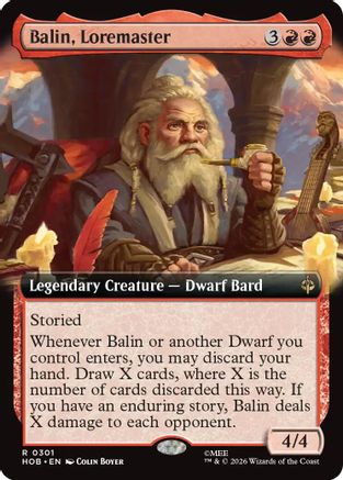 Image of Balin, Loremaster (Extended Art) (HOB-301) - The Hobbit Foil