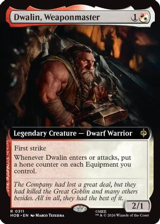 Image of Dwalin, Weaponmaster (Extended Art) (HOB-311) - The Hobbit