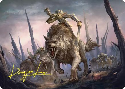 Image of Signal the Onslaught Art Card (Gold-Stamped Signature) (ASHOB-052) - Art Series: The Hobbit