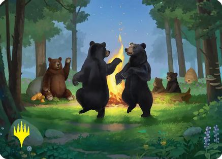 Image of Dancing from Dark to Dawn Art Card (Gold-Stamped) (ASHOB-021) - Art Series: The Hobbit