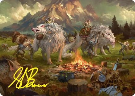 Image of Mount Gundabad Mobilizes Art Card (Gold-Stamped Signature) (ASHOB-054) - Art Series: The Hobbit