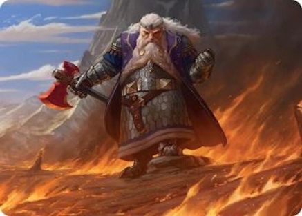 Image of Dain of the Ancient Halls Art Card (ASHOB-048) - Art Series: The Hobbit