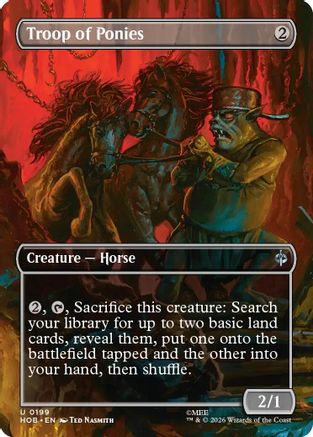 Image of Troop of Ponies (Borderless) (HOB-199) - The Hobbit Foil