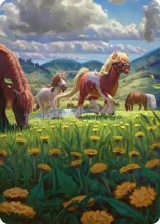 Image of Troop of Ponies Art Card (ASHOB-001) - Art Series: The Hobbit