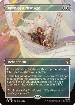 Image of Dawn of a New Age (Borderless) (Surge Foil) (HOC-053) - The Hobbit: Eternal-Legal Foil