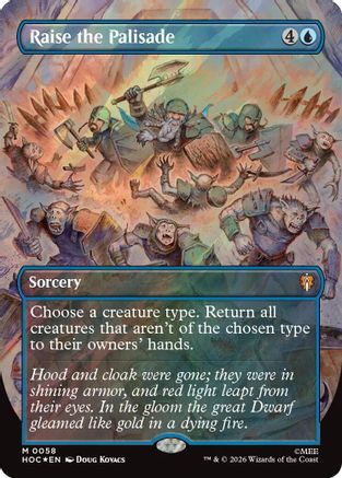 Image of Raise the Palisade (Borderless) (Surge Foil) (HOC-058) - The Hobbit: Eternal-Legal Foil