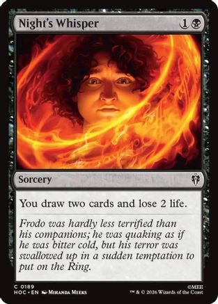 Image of Night's Whisper (HOC-189) - The Hobbit: Eternal-Legal