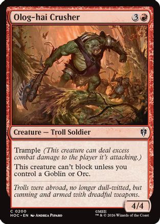 Image of Olog-hai Crusher (HOC-200) - The Hobbit: Eternal-Legal
