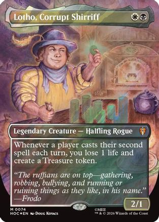Image of Lotho, Corrupt Shirriff (Borderless) (Surge Foil) (HOC-074) - The Hobbit: Eternal-Legal Foil