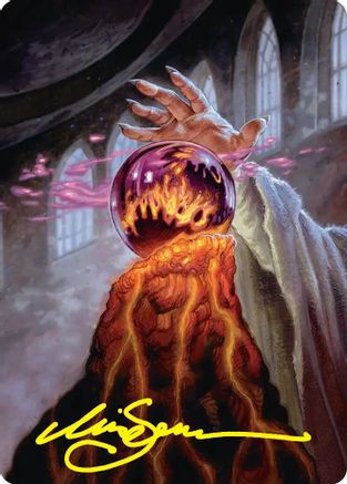 Image of Palantir of Orthanc Art Card (Gold-Stamped Signature) (ASHOB-037) - Art Series: The Hobbit