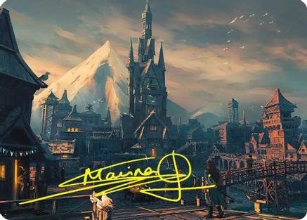 Image of Lake-town Art Card (Gold-Stamped Signature) (ASHOB-024) - Art Series: The Hobbit