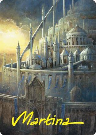 Image of Minas Tirith Art Card (Gold-Stamped Signature) (ASHOB-038) - Art Series: The Hobbit