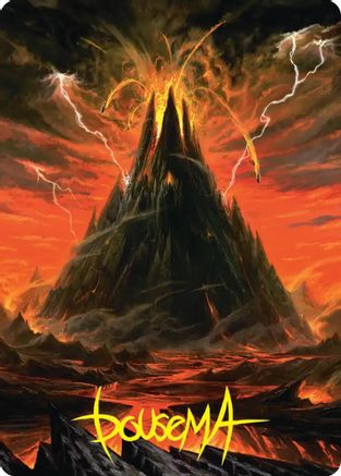 Image of Mount Doom Art Card (Gold-Stamped Signature) (ASHOB-039) - Art Series: The Hobbit