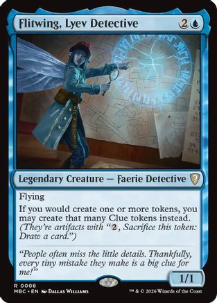 Image of Flitwing, Lyev Detective (-008) - Mystery Booster Commander Edition