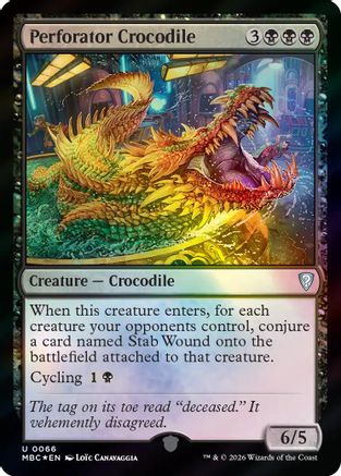 Image of Perforator Crocodile (-066) - Mystery Booster Commander Edition Foil