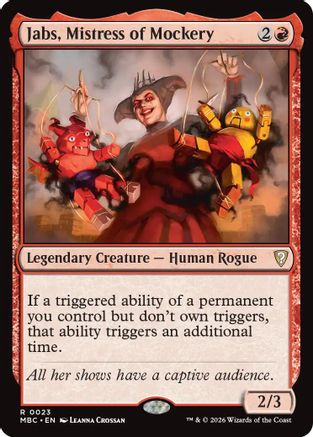Image of Jabs, Mistress of Mockery (-023) - Mystery Booster Commander Edition