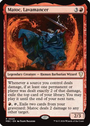 Image of Matoc, Lavamancer (-025) - Mystery Booster Commander Edition Foil