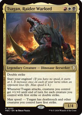 Image of Tsagan, Raider Warlord (-053) - Mystery Booster Commander Edition Foil