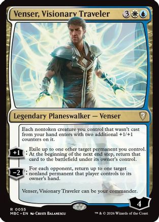 Image of Venser, Visionary Traveler (-055) - Mystery Booster Commander Edition