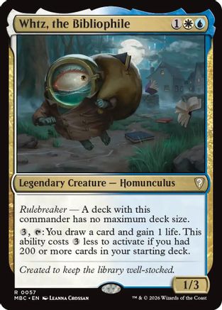 Image of Whtz, the Bibliophile (-057) - Mystery Booster Commander Edition