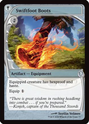 Image of Swiftfoot Boots (Future Sight) (-077) - Mystery Booster Commander Edition Foil