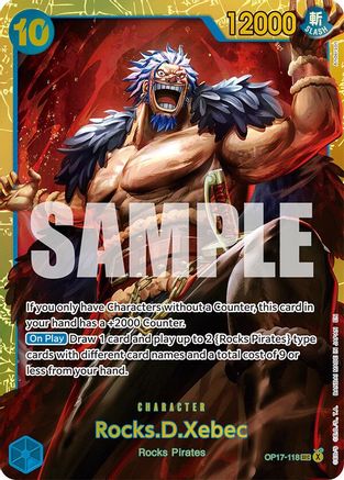 Image of Rocks.D.Xebec (OP17-118) - The World's Strongest Warriors Foil
