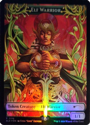 Image of Elf Warrior Token (7170) (SLD-7170) - Secret Lair Drop Series Foil