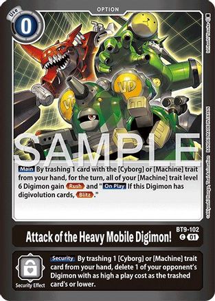 Image of Attack of the Heavy Mobile Digimon! (BT9-102) - Limited Card Pack -Final Crest- Foil