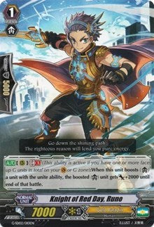 Image of Knight of Red Day, Runo (G-SD02/010EN) [G-Start Deck 2: Knight of the Sun]