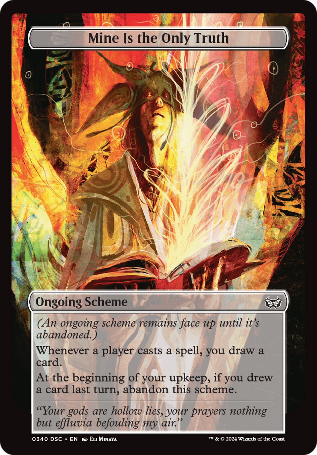 Image of Mine Is The Only Truth (Full Art) [Duskmourn: Archenemy]