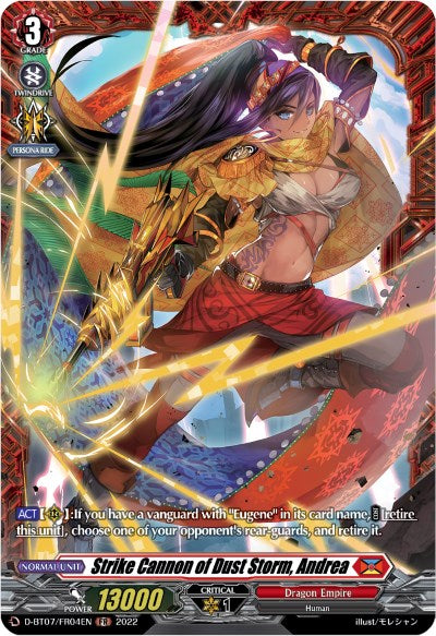 Image of Strike Cannon of Dust Storm, Andrea (FR) (D-BT07/FR04EN) [Raging Flames Against Emerald Storm]