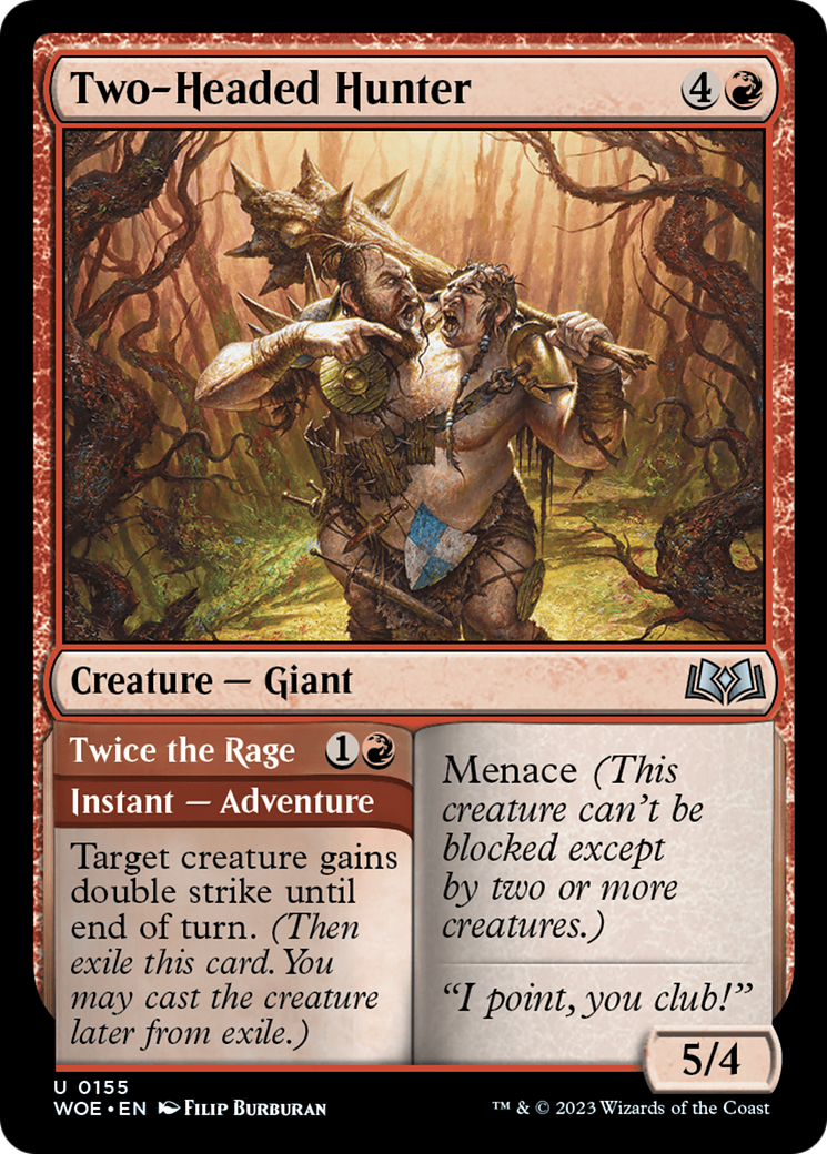 Image of Two-Headed Hunter // Twice the Rage [Wilds of Eldraine]