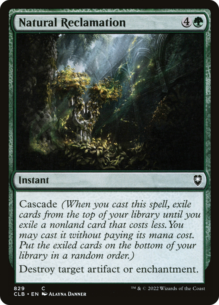 Image of Natural Reclamation [Commander Legends: Battle for Baldur's Gate]