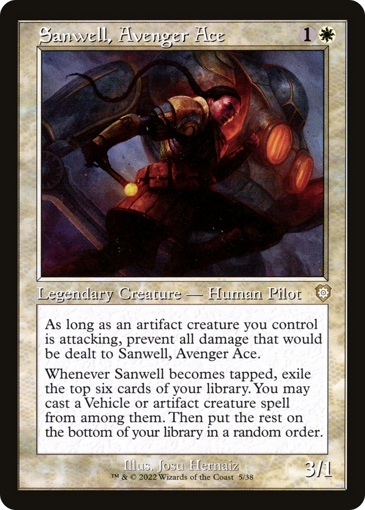 Image of Sanwell, Avenger Ace (Retro) [The Brothers' War Commander]
