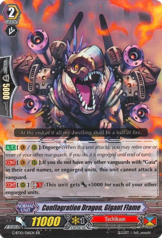 Image of Conflagration Dragon, Gigant Flame (G-BT10/016EN) [Raging Clash of the Blade Fangs]