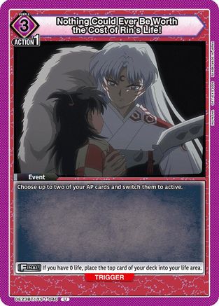 Image of Nothing Could Ever Be Worth the Cost of Rin's Life! (UE23BT/IYS-1-040) - UE23BT Inuyasha