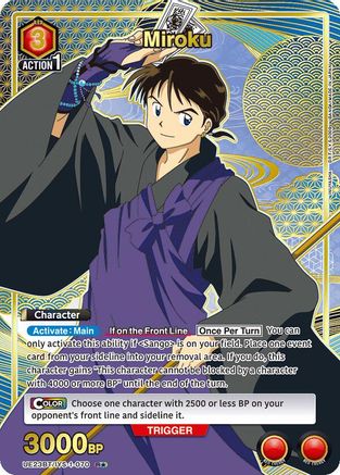 Image of Miroku (070) (R*) (UE23BT/IYS-1-070) - UE23BT Inuyasha Foil