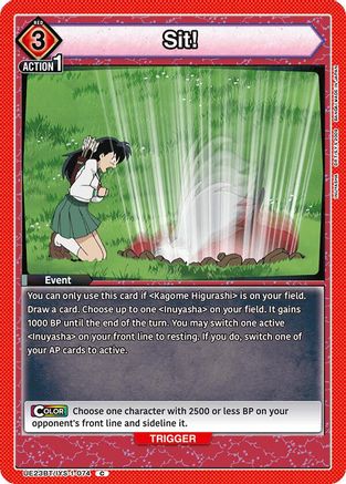 Image of Sit! (UE23BT/IYS-1-074) - UE23BT Inuyasha
