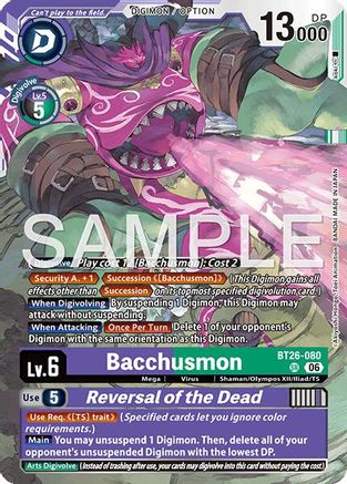 Image of Bacchusmon // Reversal of the Dead (BT26-080) - Timeless Bonds Foil
