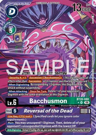 Image of Bacchusmon // Reversal of the Dead (Alternate Art) (BT26-080) - Timeless Bonds Foil