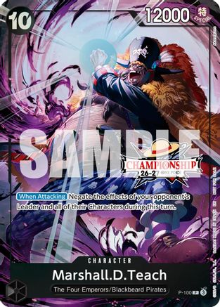 Image of Marshall.D.Teach (CS 26-27 Event Pack) (P-100) - One Piece Promotion Cards Foil