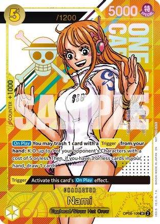 Image of Nami (CS 26-27 Celebration Pack) (Serial Numbered) (OP08-106) - One Piece Promotion Cards Foil