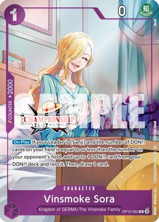 Image of Vinsmoke Sora (CS 26-27 Celebration Pack) (OP12-062) - One Piece Promotion Cards Foil