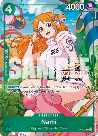 Image of Nami (CS 26-27 Celebration Pack) (P-102) - One Piece Promotion Cards Foil