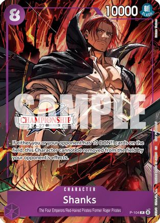 Image of Shanks (CS 26-27 Celebration Pack) (P-104) - One Piece Promotion Cards Foil