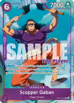 Image of Scopper Gaban (CS 26-27 Top Player Pack Vol. 1) (OP13-067) - One Piece Promotion Cards Foil