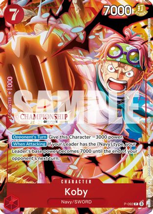 Image of Koby (CS 26-27 Event Pack Finalist Ver.) (P-092) - One Piece Promotion Cards Foil